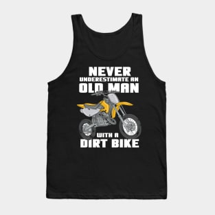 DIRT BIKE: Old Man With A Dirt Bike Tank Top